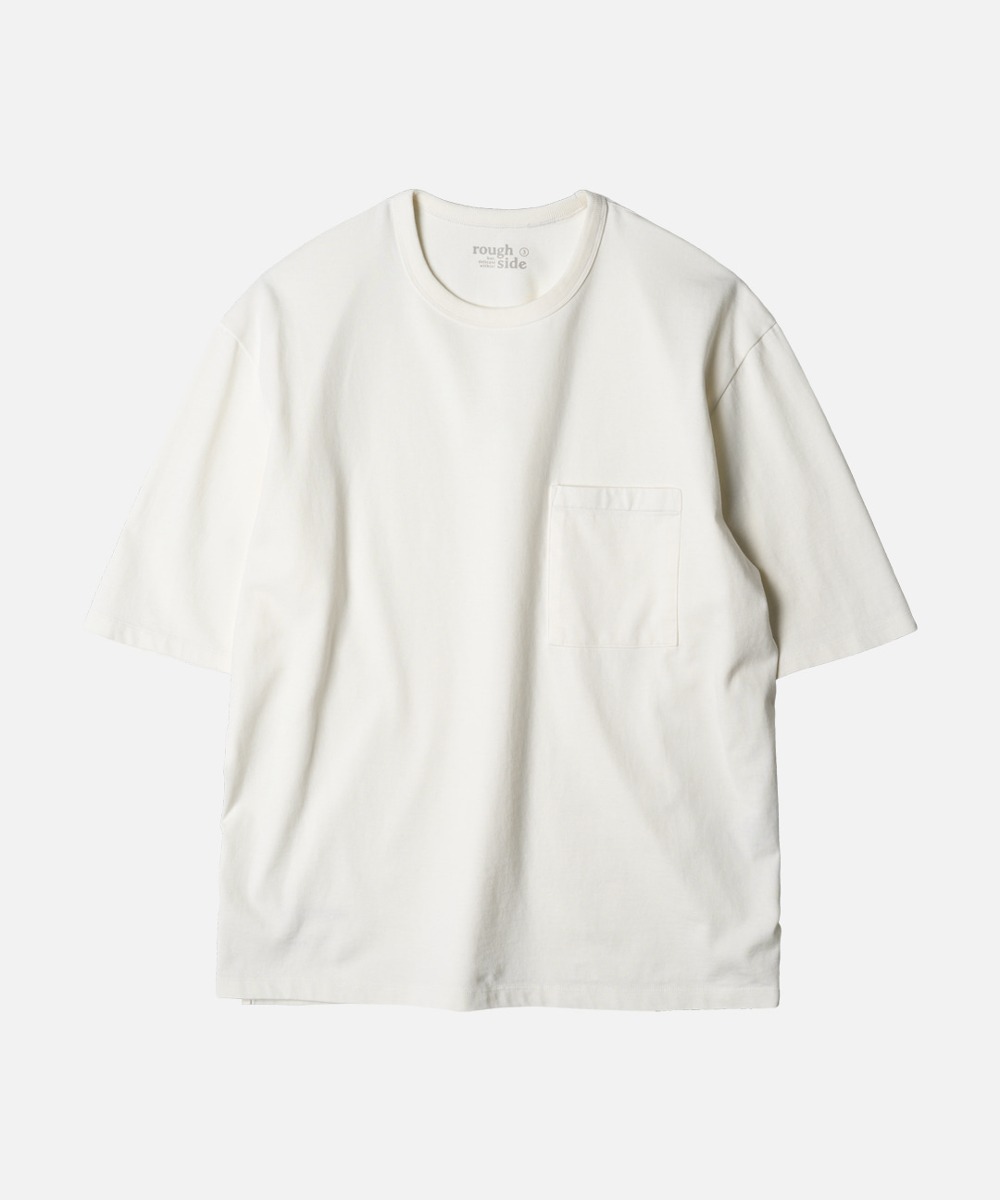 ROUGH SIDE러프사이드 Primary Half Sleeve Off White